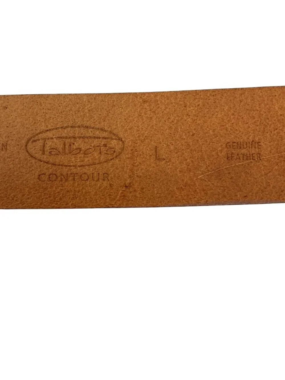 Talbots Italian Genuine Leather Belt Silver Buckle Womens Large Brown